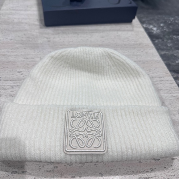 Loewe Accessories - Knit Beanie NWOT  White